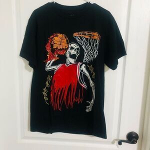 Brand‎ New Goat Crew Playoff Skeleton Black Graphic Tshirt Size Medium